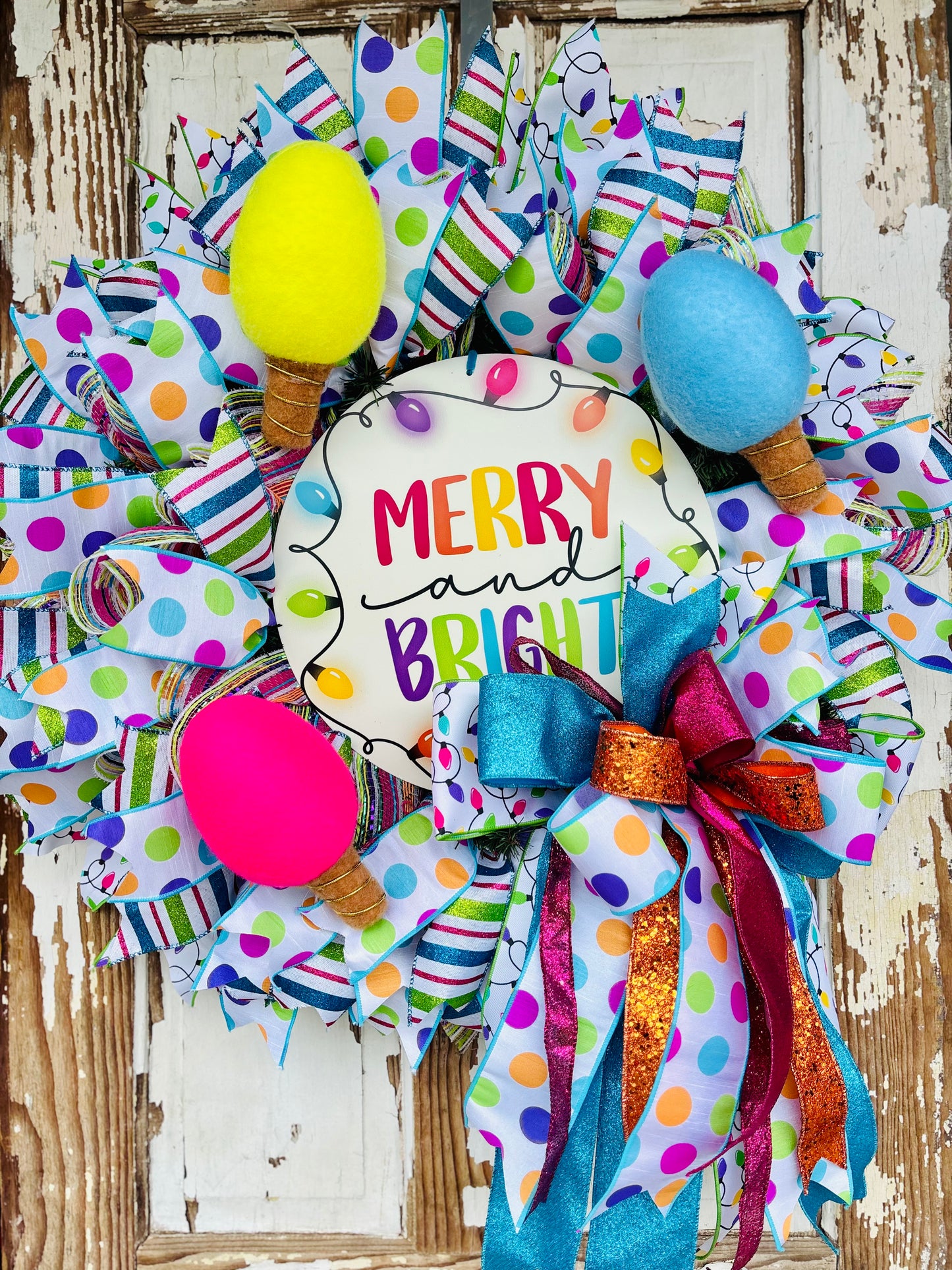 Merry & Bright Christmas Wreath