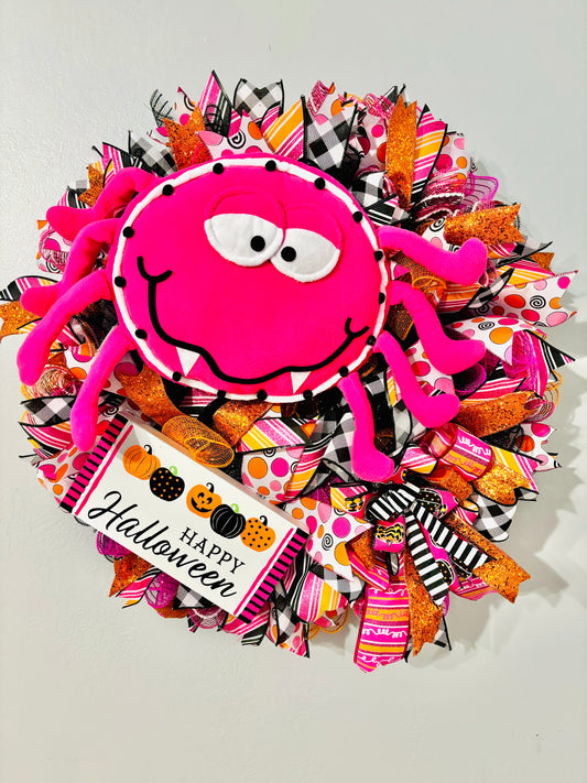 Cute Spider Halloween Wreath