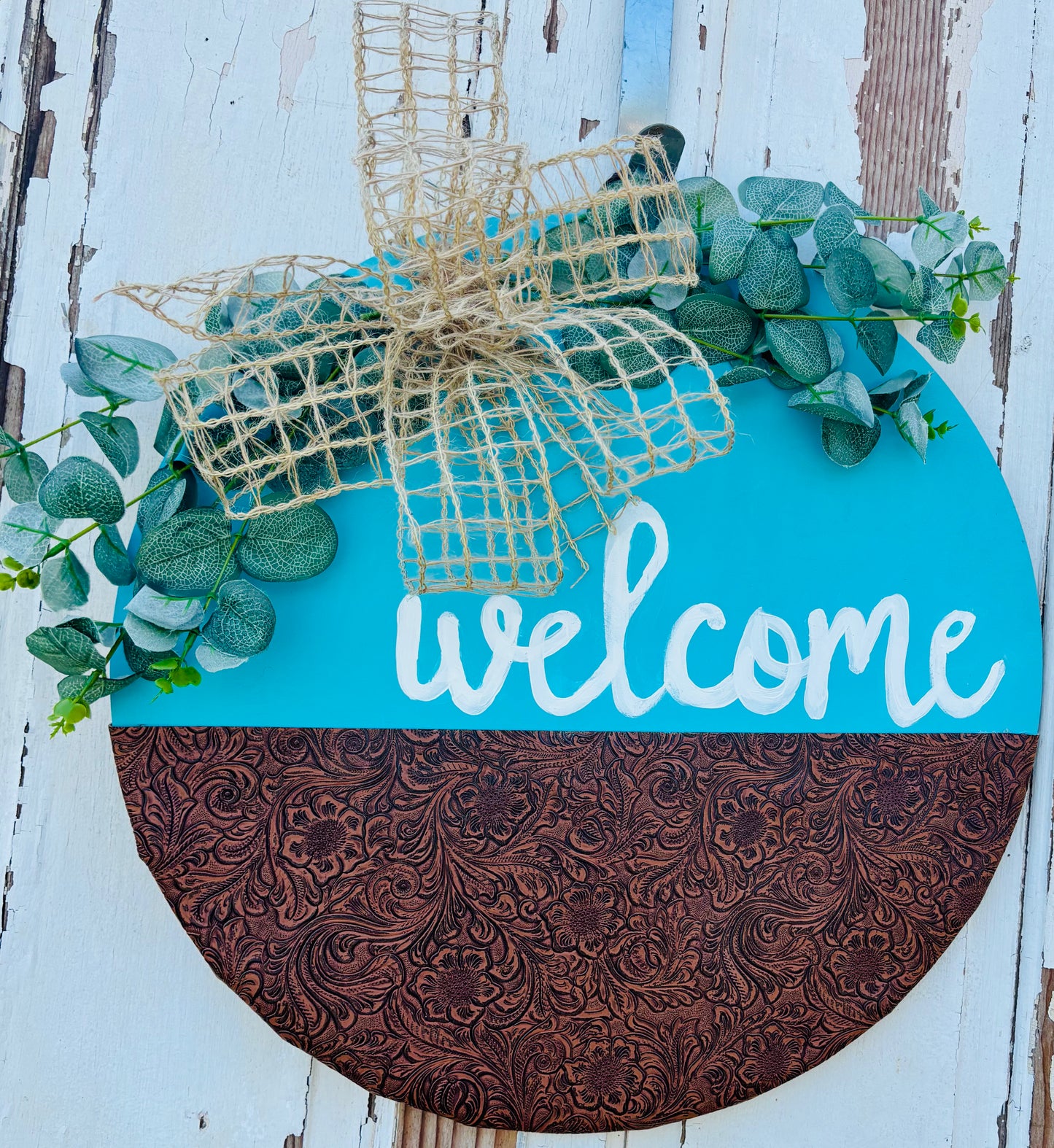 Welcome Doorhanger (Turquoise)